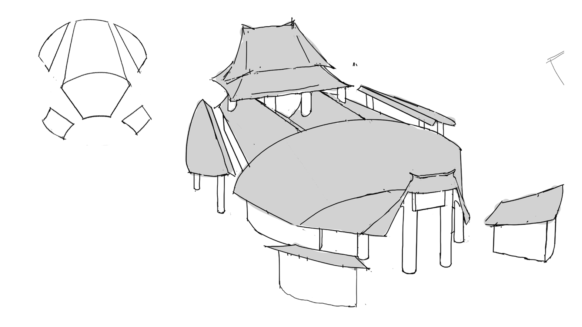 狗形建筑草图