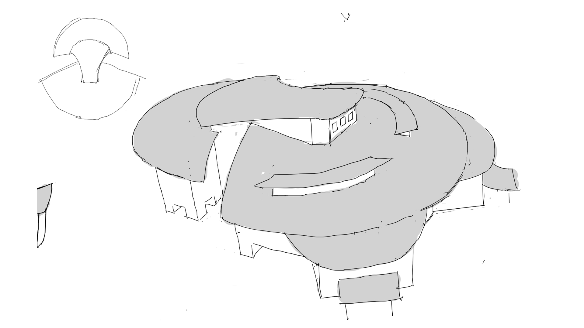 博物馆建筑草图